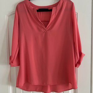 Boutique | Light Pink Long Sleeve Blouse - Size Medium